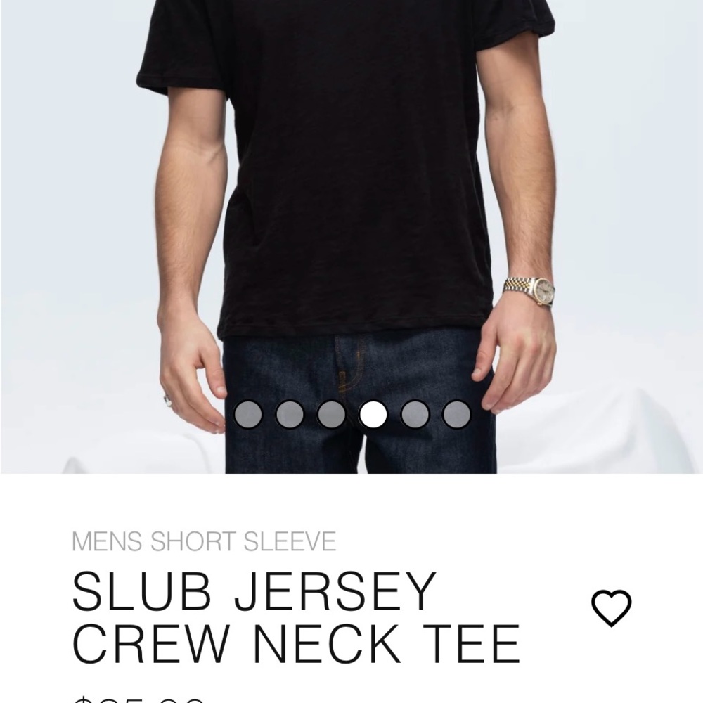 NWT * ATM Black Slub Jersey Crew Neck Tee